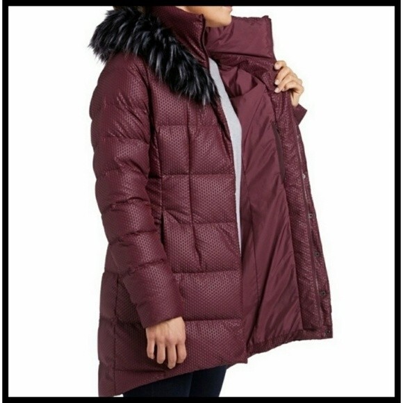 NWT The North Face 550 Down Fill Puffer Zipper Parka Coat Faux Fur Hood XS NEW - Picture 2 of 16